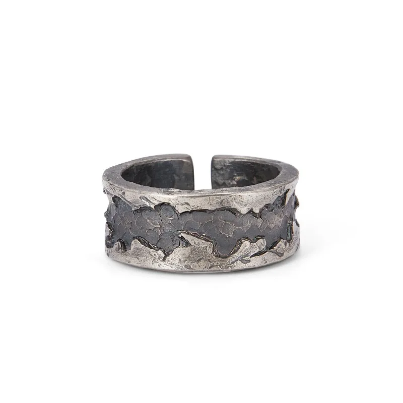 

Chiba Retro Rift Valley Ring for Men, Thai Silver Personalized Art, Retro, Unique Design, Versatile Ring, Single Trendy