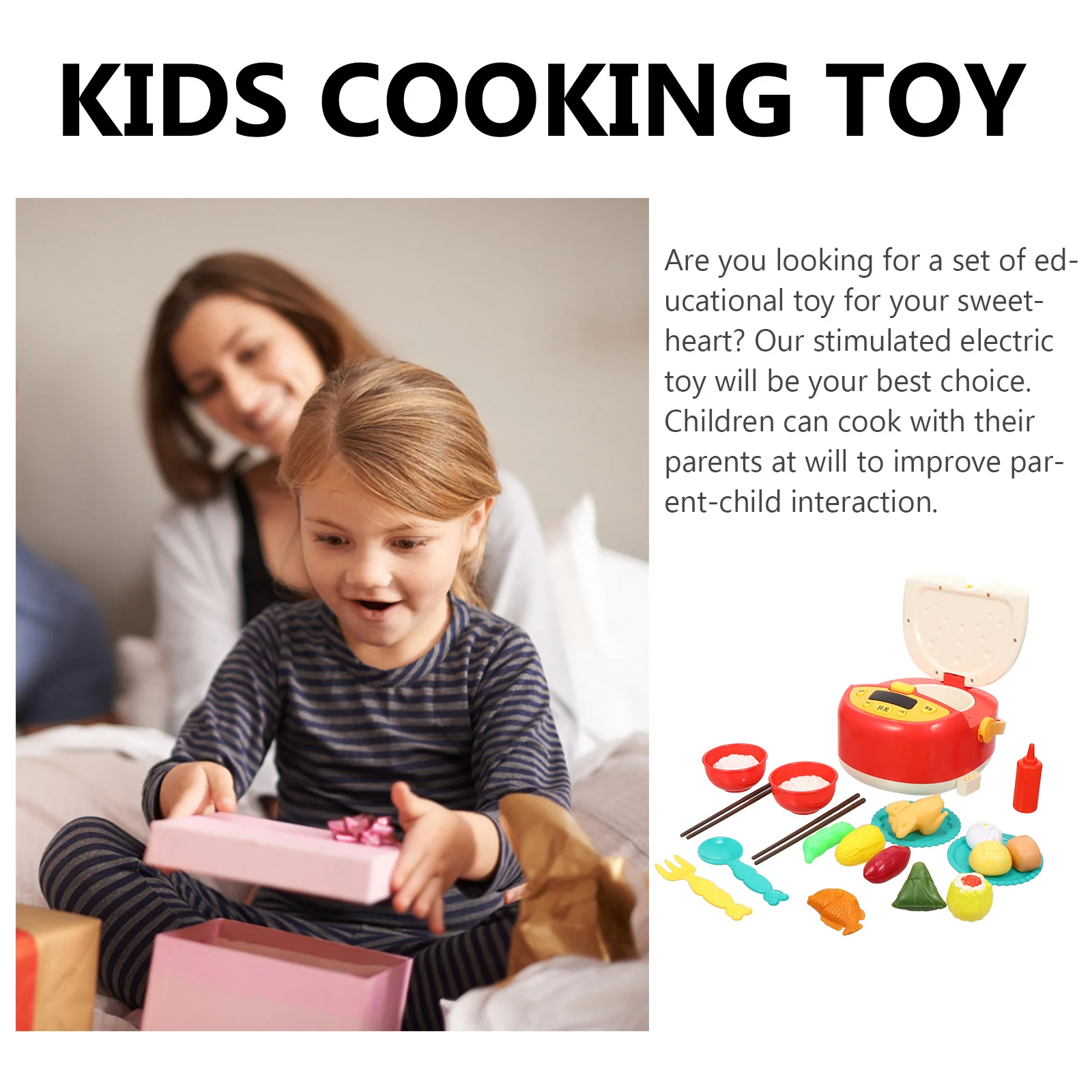 1 set 1 set imitatie rijstkoker gesimuleerde keuken kookset voor kinderen educatief speelgoed simulatie elektrische kookplaat
