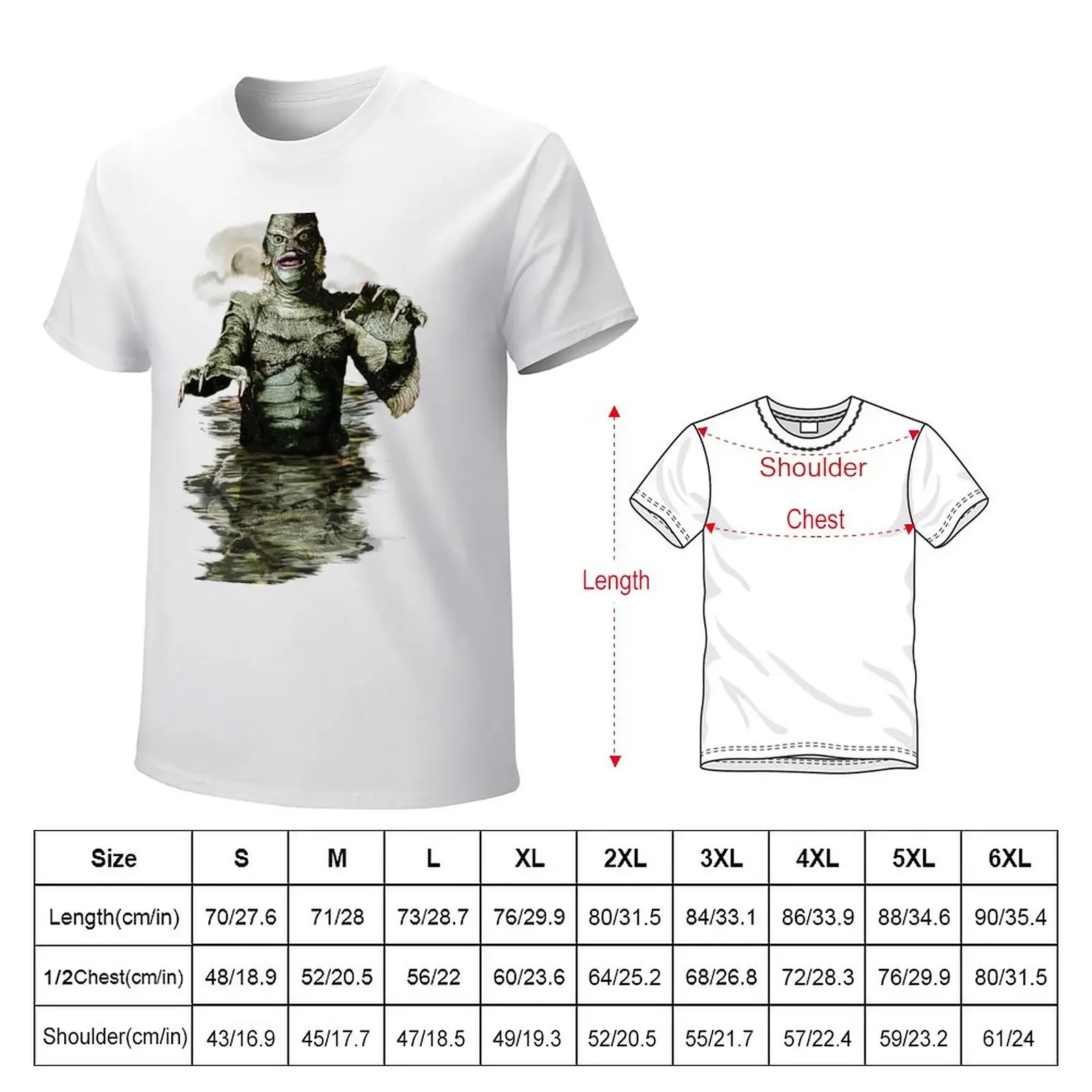 Gill Man - Creature From The Black Lagoon T-Shirt boys whites summer clothes Men's t shirts