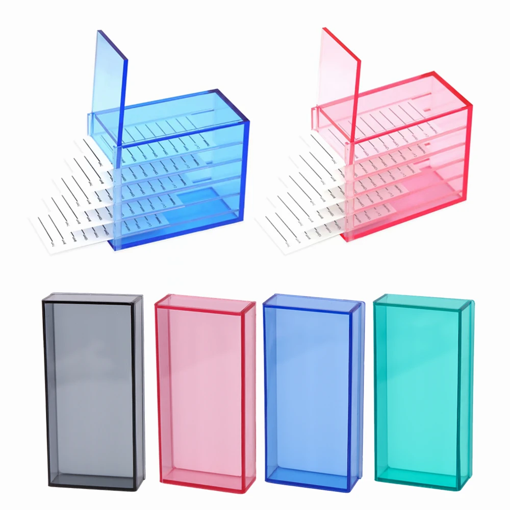 Acrylic Eyelash Storage Box Eyelash Organizer Storage Pallet Lash Tweezers Lash Stripe Display Pad Eyelash Stand Holder