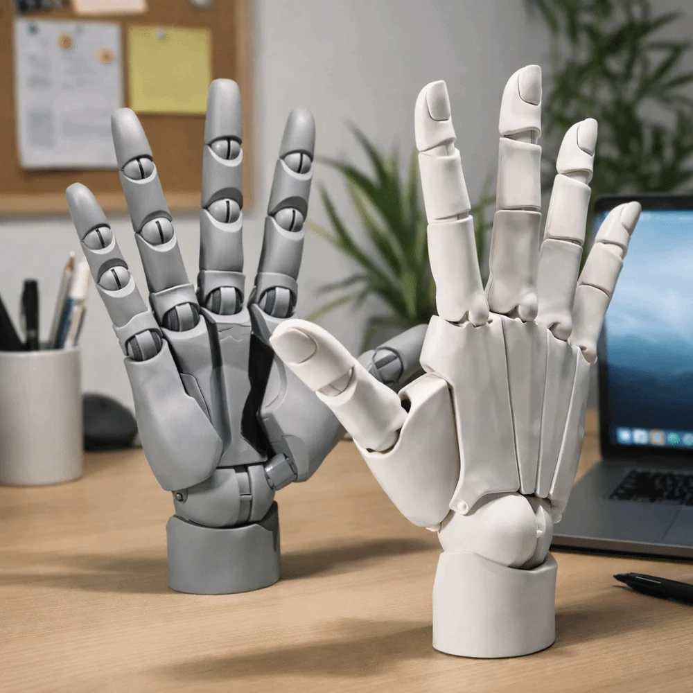 Links/Rechts Gelenkige Handmodelle Flexibel Einstellbare Anatomisch Genaue Gelenkhand Bewegliche Hand mit Fingergelenken Figurine