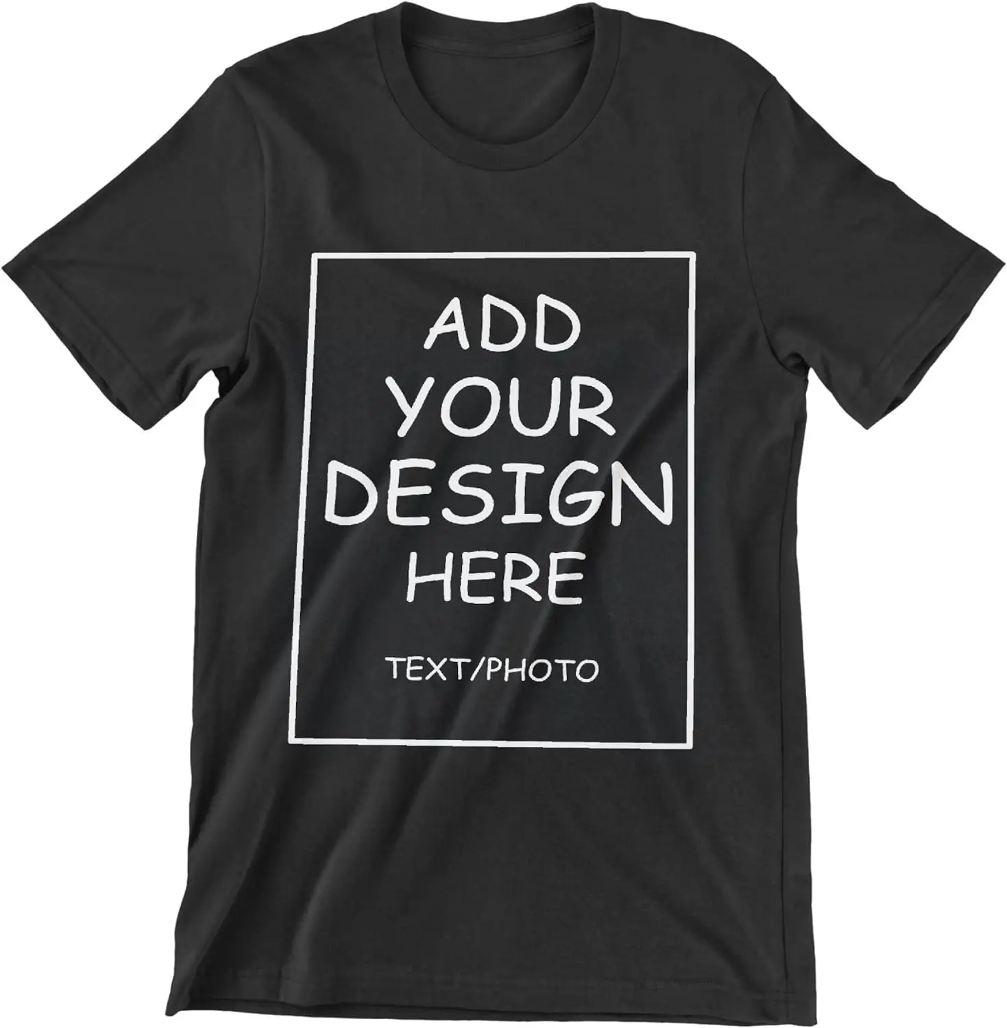 

Touchish Add Your Own Custom Text Personalized Image T-Shirt Short Gifts Classic Funny Tee-100% Cotton