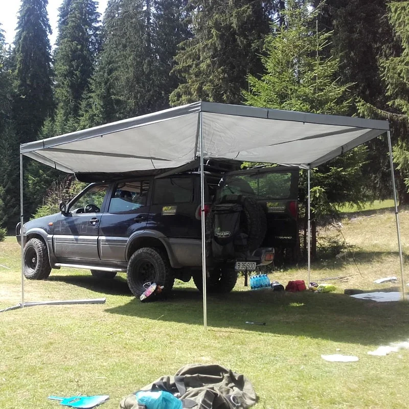 large space sunproof camping canvas car side awning foxwing awning