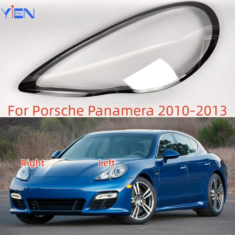 

For Porsche Panamera 2010 2011 2012 2013 Car Front Headlight Glass Cover Clear Headlamp Shell Plexiglass Lens Replace Lampshade