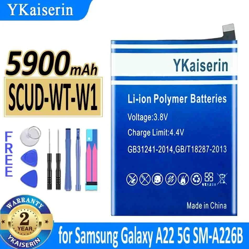 YKaiserin Battery SCUD-WT-W1 SCUDWTW1 5900mAh for Samsung Galaxy SM-A226B A22 5G SMA226B Bateria