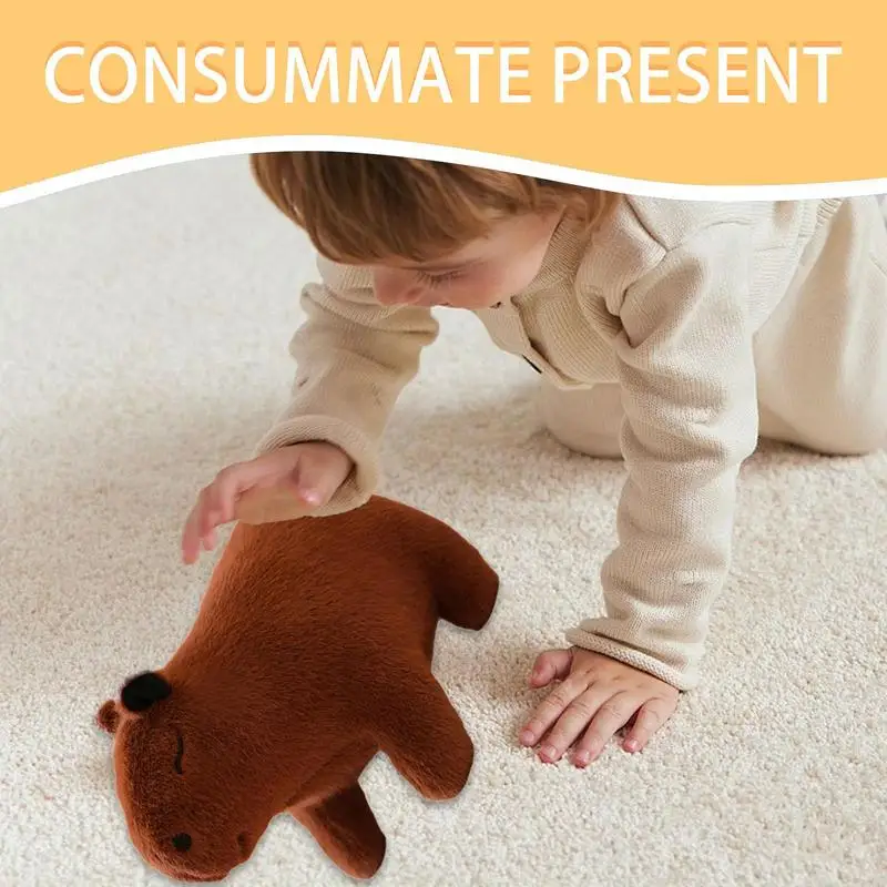 Capybara ตุ๊กตา Plush 10 นิ้ว Capybara ตุ๊กตา Soft COZY Sleeping Companion Plushies ของเล่นสําหรับเด็กรถบ้านตกแต่ง