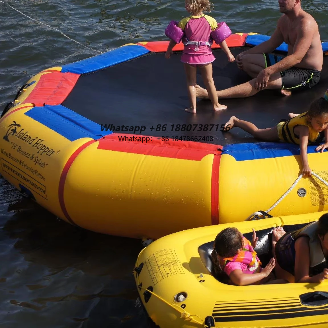 

Cheap Other Water Play Equipment Trampoline Park Aqua Jump Water Trampoline for Water Fish