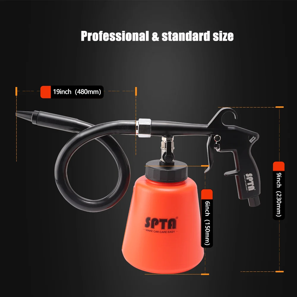 SPTA Car Engine Cleaning Gun Car Cleaning Washing Spray Gun High Pressure Washer Potable interior & Exterior Deep Cleaning Tool