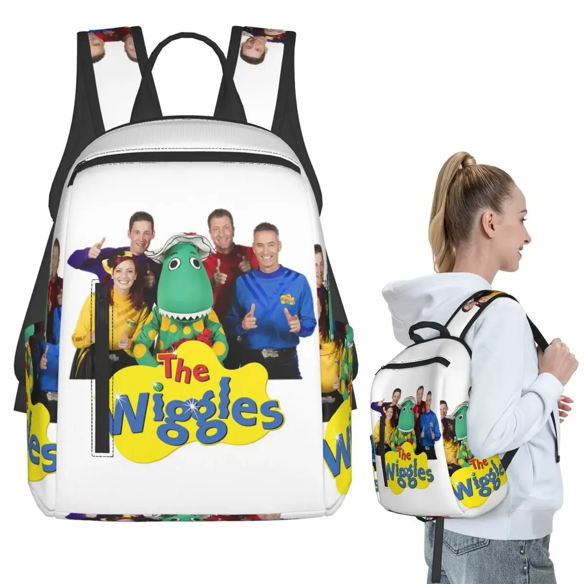 

The Wiggles Tv Show Music Band Backpack Student Boys Girls BookBag Children School Bag Laptop Shoulder Bags for Men Women
