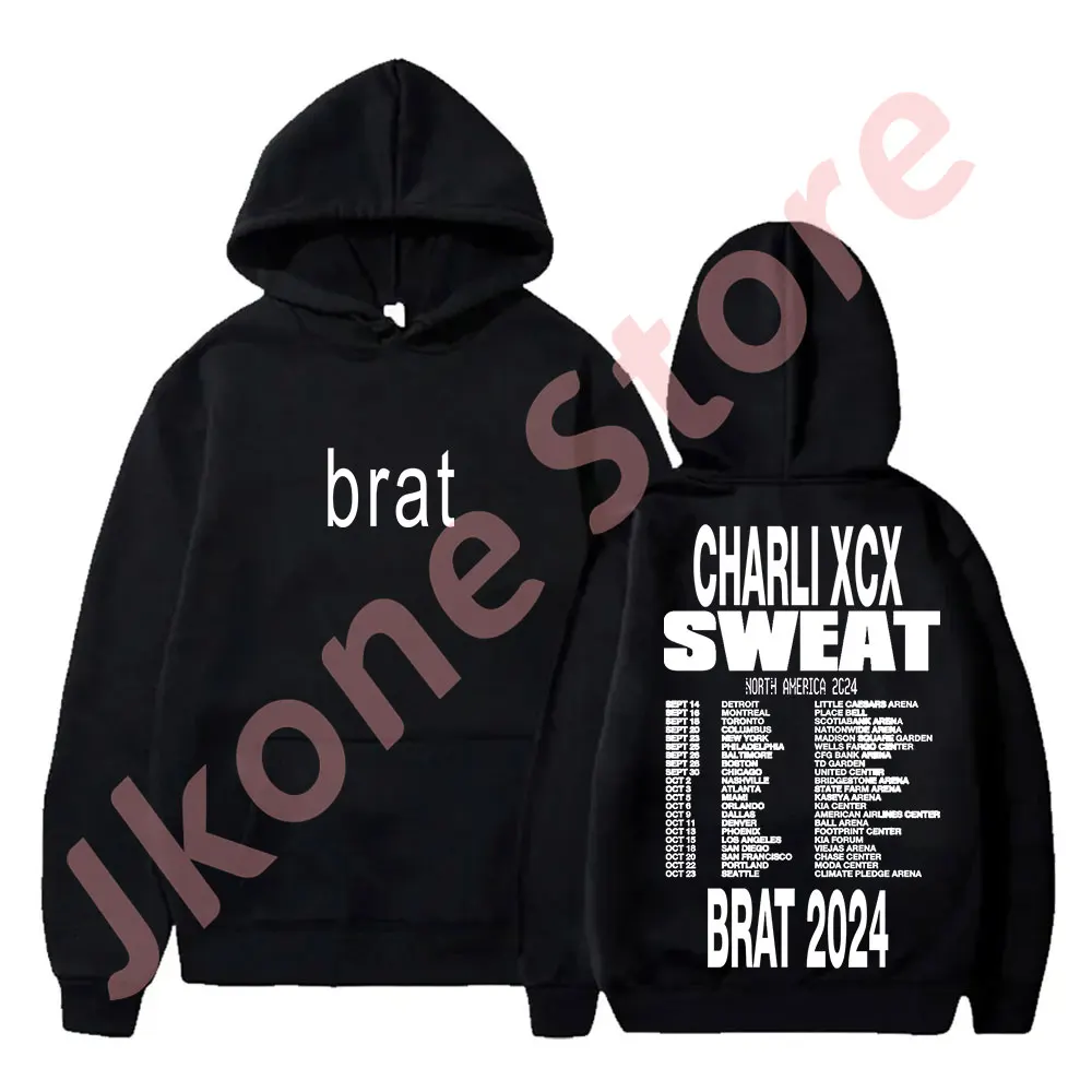 

Charli XCX 2024 Brat Tour Merch Hoodies Winter Women Men Fashion Casual HipHop Long Sleeve Sweatshirts