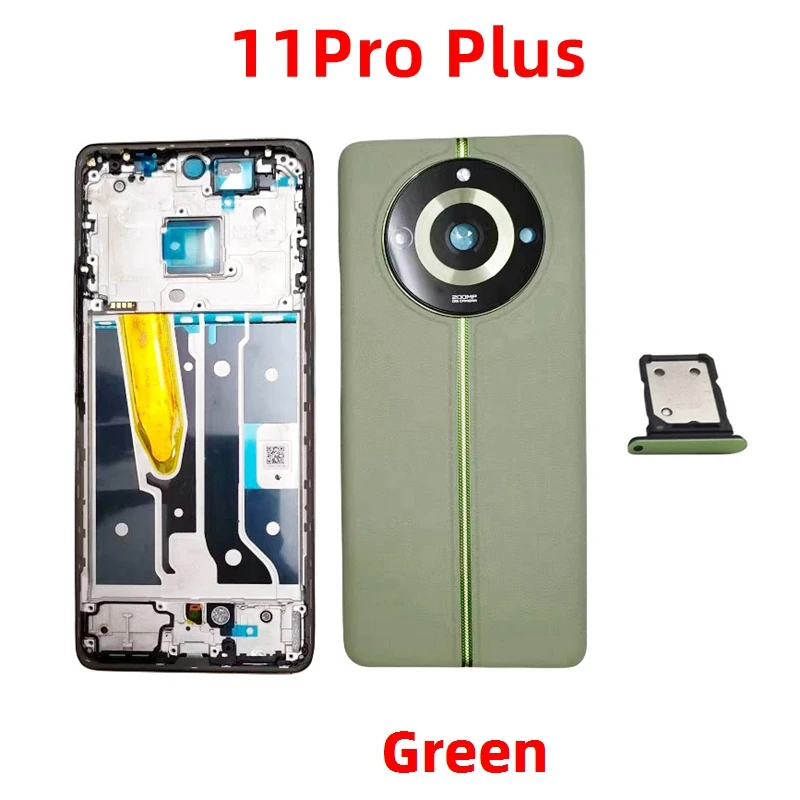 For Realme 11 Pro , 11 Pro Plus Full Housing Back Lid Housing Door + LCD Front Frame + Sim Tray With Camera Lens