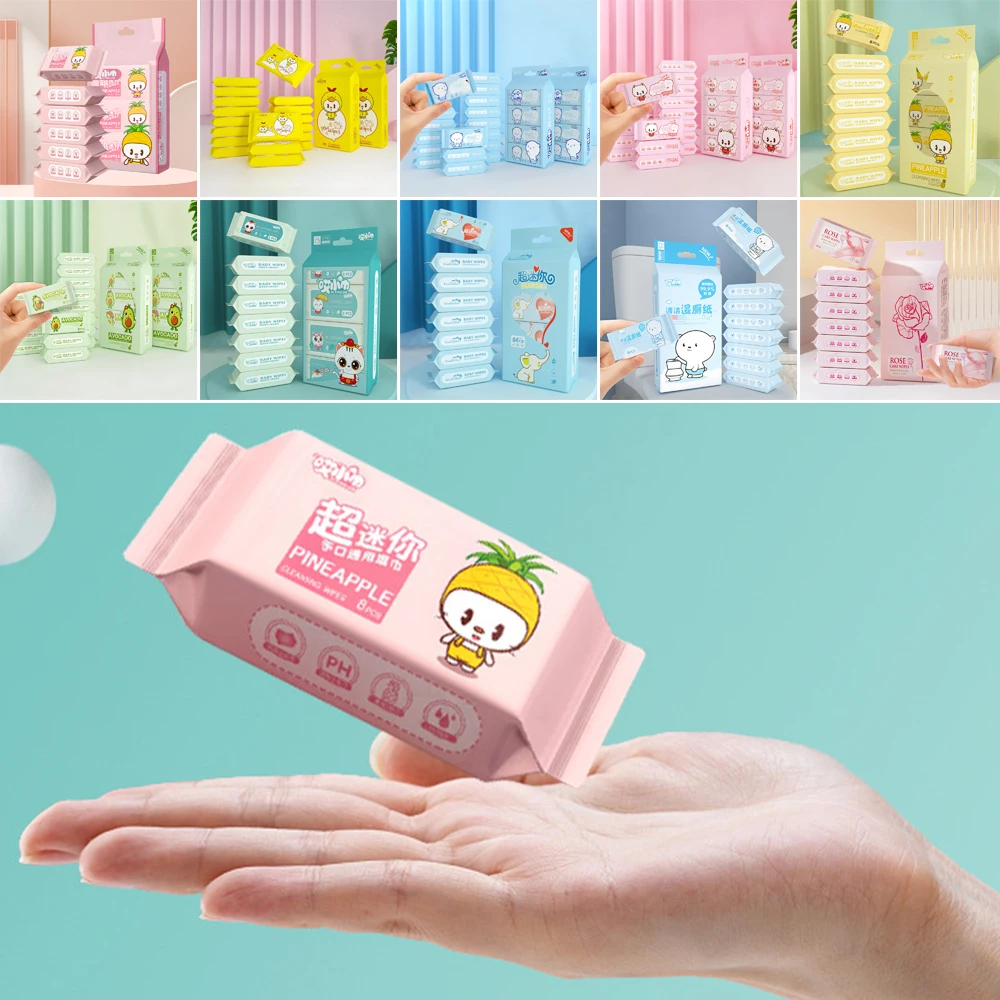 Cute Soft Wet Wipes Large Pack Hand Mouth Cleaning Gentle Wipes High Quality Disposable Freshing Cleaning Wipes Babies