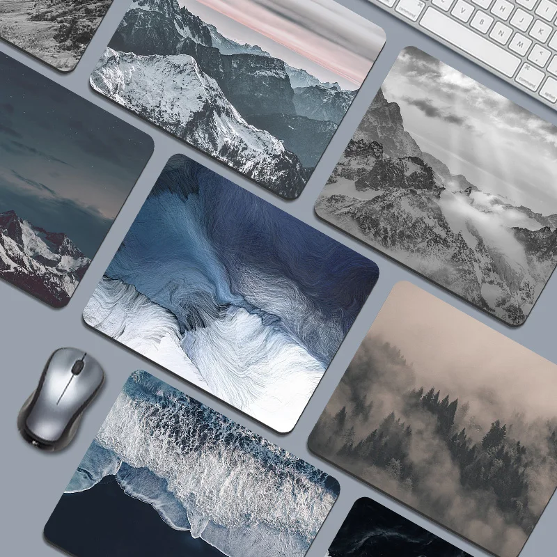 

Nordic Scenery Small Mouse Pad Gaming Laptops Mousepad Gamer Carpet Keyboard Mat Desk Protector Anime Cartoon Mause Pads 18X22CM