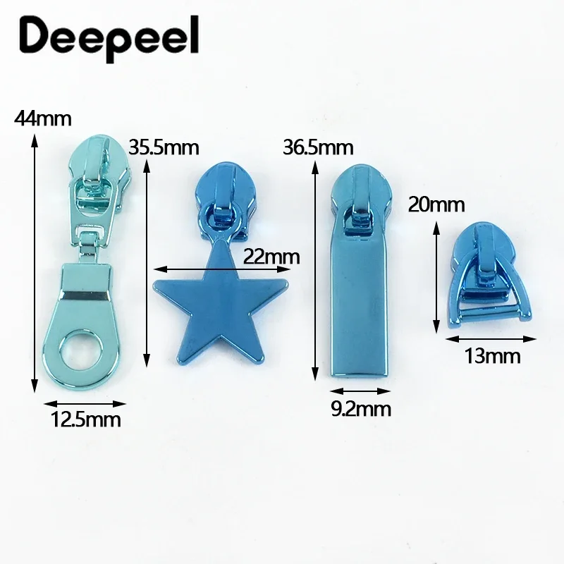 5/10Pcs Deepeel 5# Nylon Zipper Slider Bag Jacket Zip Puller Head Clothing Closures Zippers Repair Kits DIY Sewing Accessories