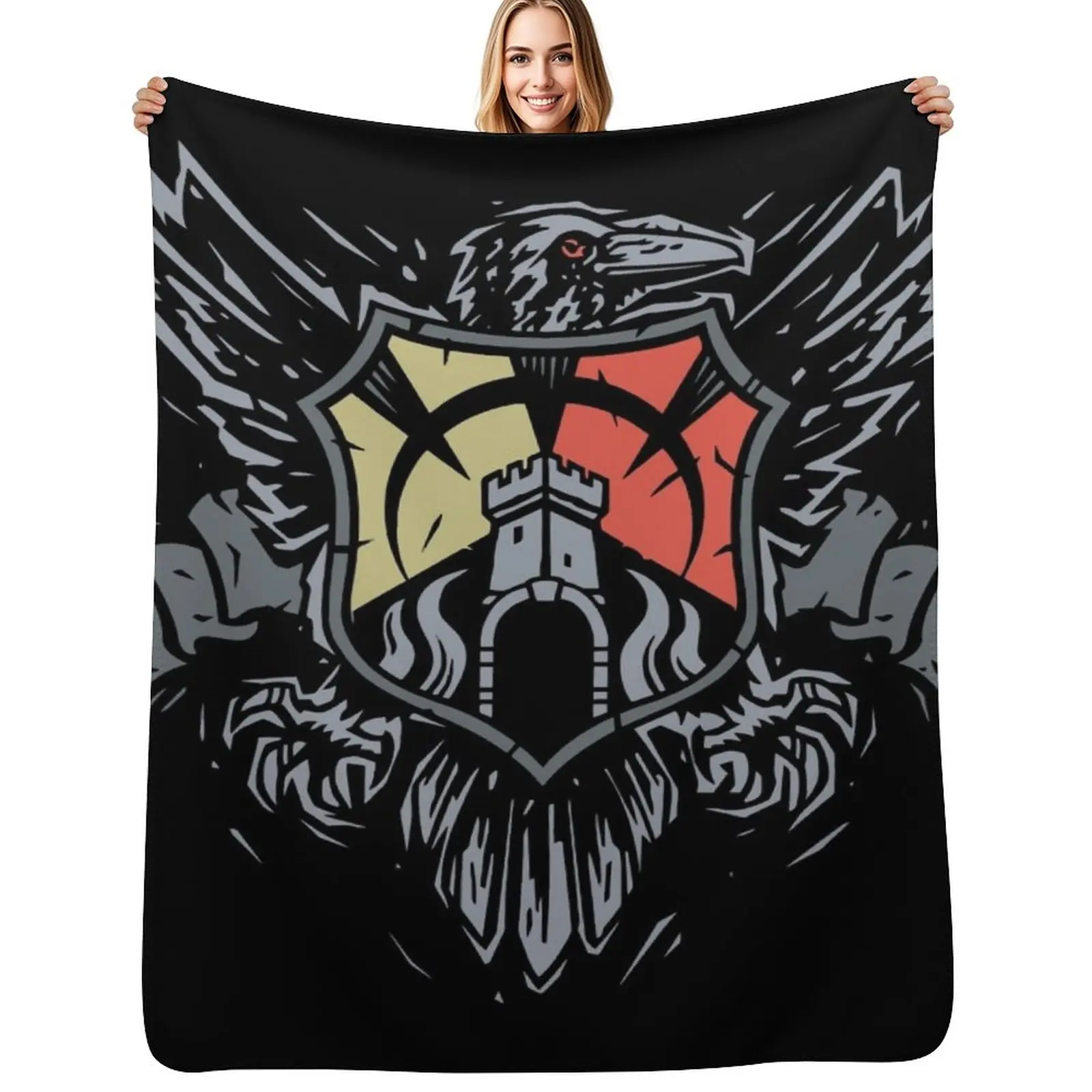 

The Eagle and The Menara Throw Blanket funny gift Picnic Travel Blanket