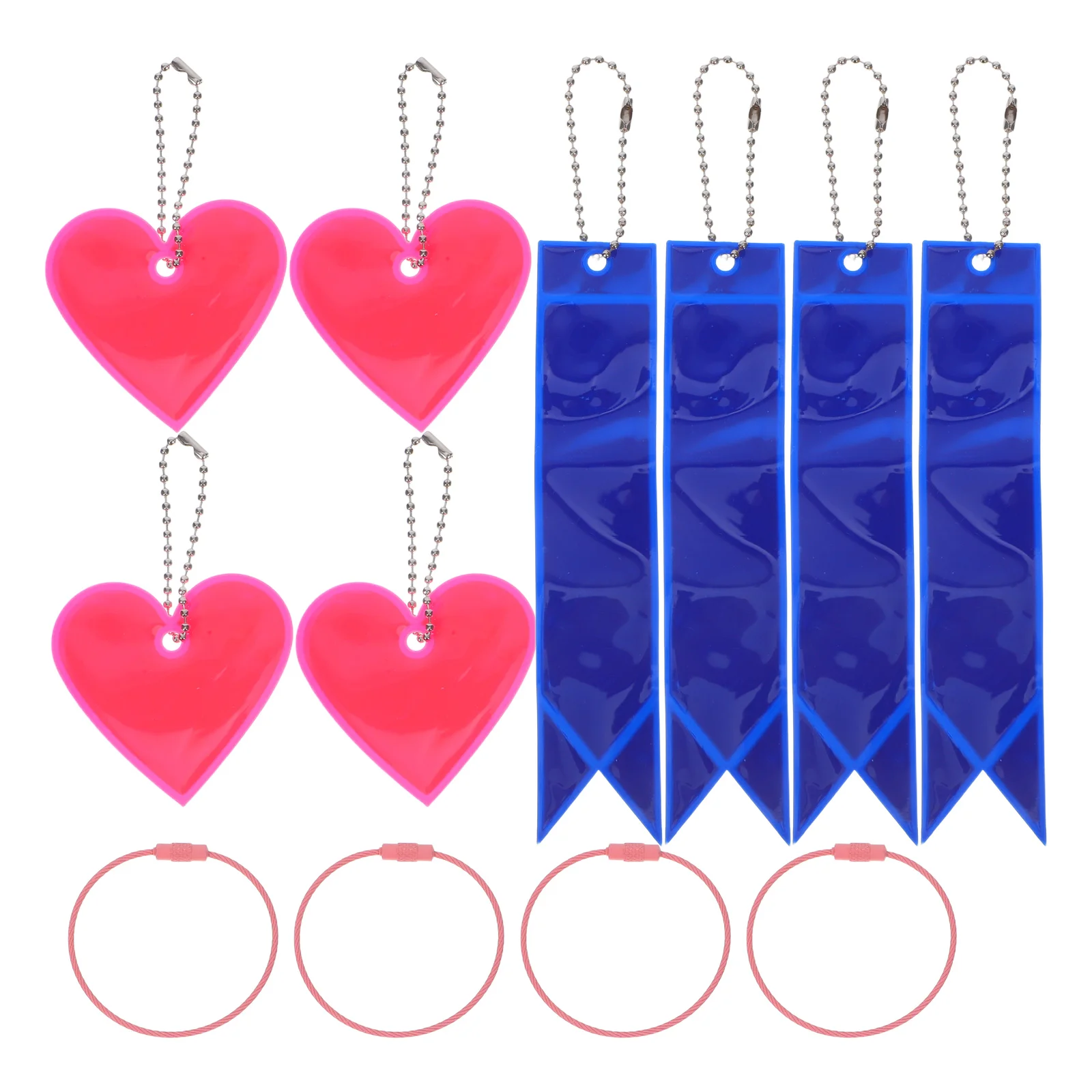 

4pcs Reflective Bicycle Safety Accessories Riding Warning Decor High Visibility Strips Night Cycling Backpack Ornaments Bike