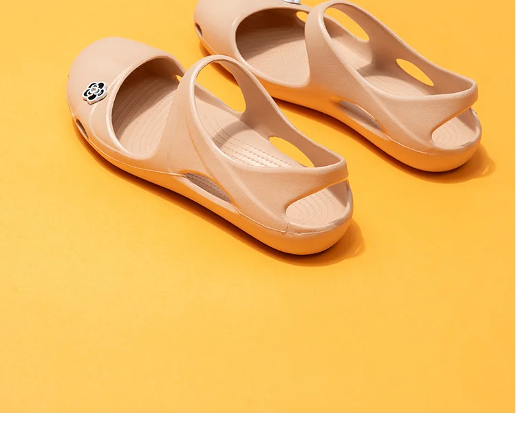 Damen EVA Yoga-Schuhe Einfarbige Geschlossene Zehensandalen Sommer Leichte Rutschfeste Damen-Flachschuhe Lässige Gehschuhe – Detail 22