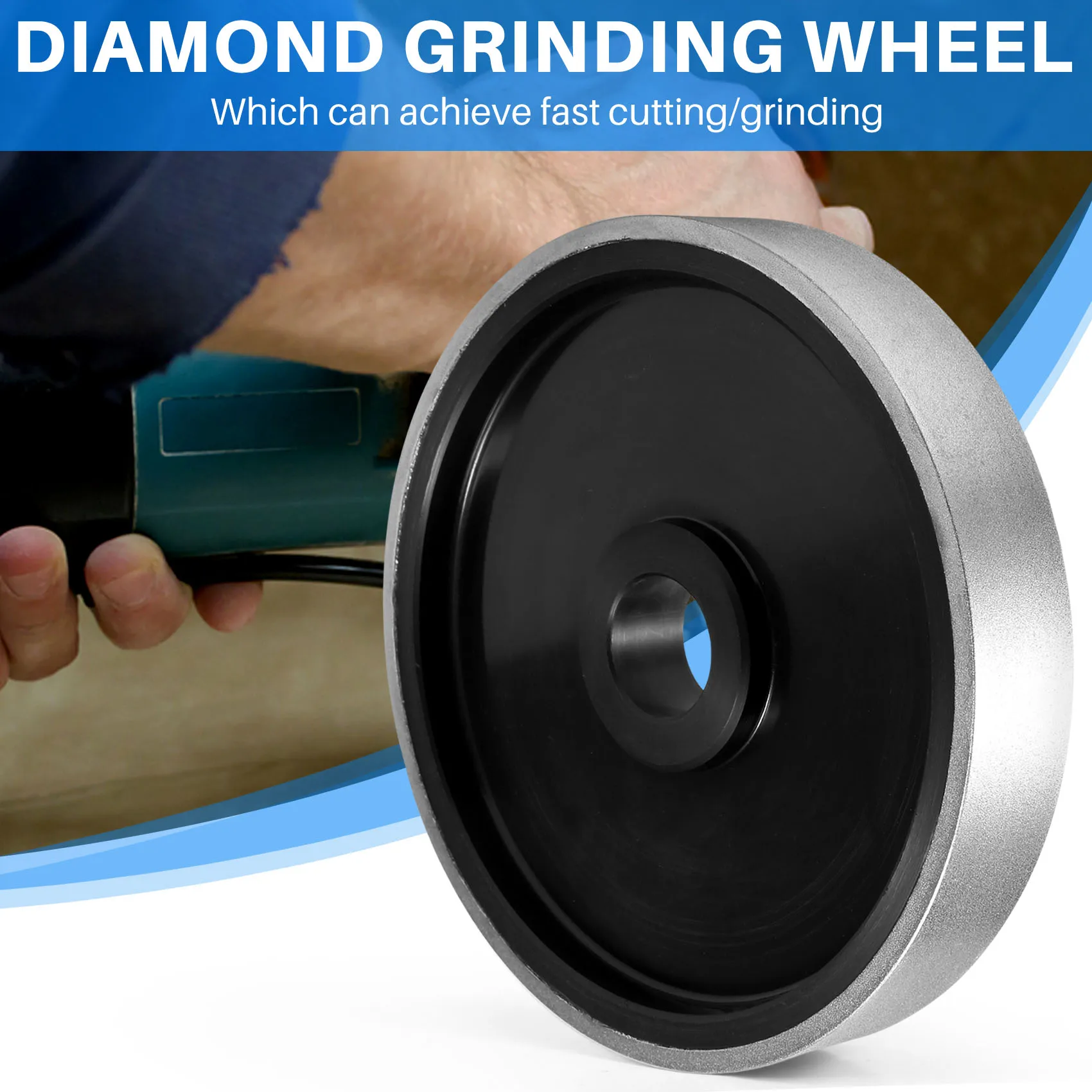 

AB46-Diamond Lapidary Jewelry Grinding Wheel 6Inch X1 Inch With 1Inch Arbor Hole (For Gem Granite Glass Stone Marble)