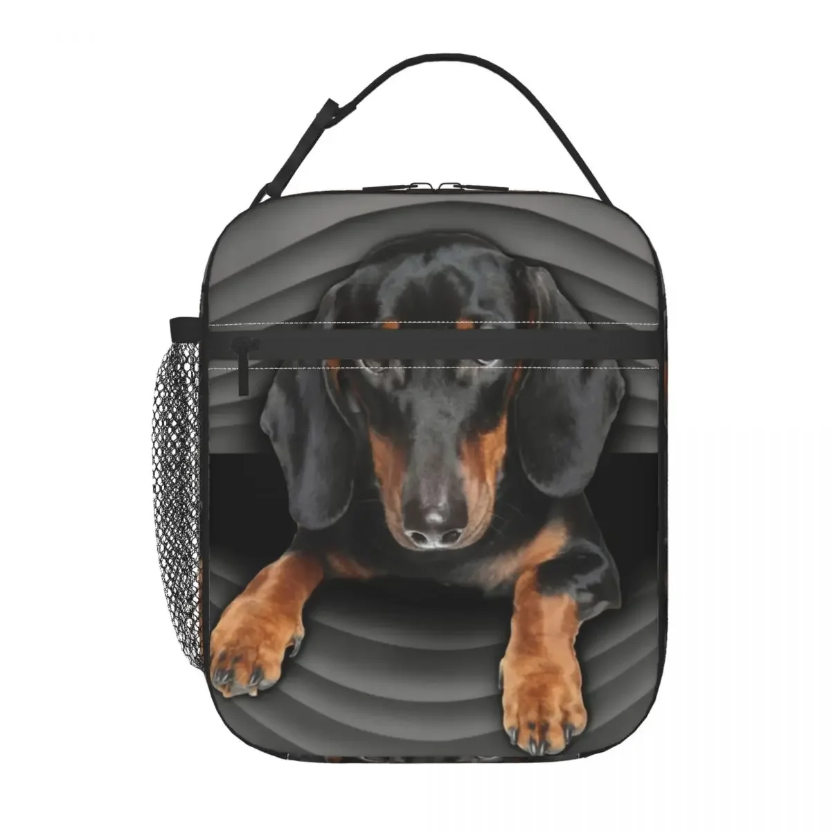 Dachshund Dog Portable Lunch Boxes for Women Badger Sausage the Wiener Puppy Thermal Cooler Food Insulated Lunch Bag Office Work