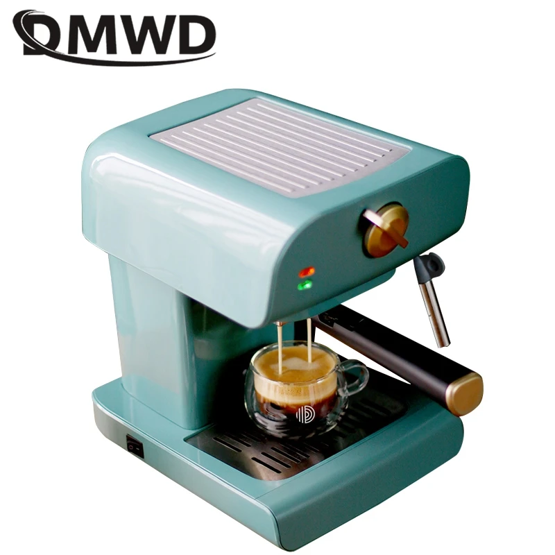 DMWD ماكينة صنع قهوة اسبريسو إيطالية ارتفاع ضغط البخار 20BAR 0.8L ماكينة القهوة الكهربائية كابتشينو الحليب Frothers رغوة 220 فولت