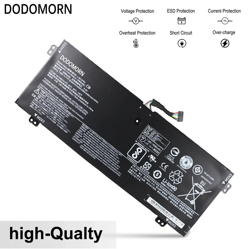 Imagem -03 - Lenovo-bateria do Portátil para Lenovo Lenovo Yoga 73013ikb 720-13ikb Ikbr 13 15ikb L16m4pb1 5b10m52739 Garantia de Anos 6268mah 48wh 6268mah Novo