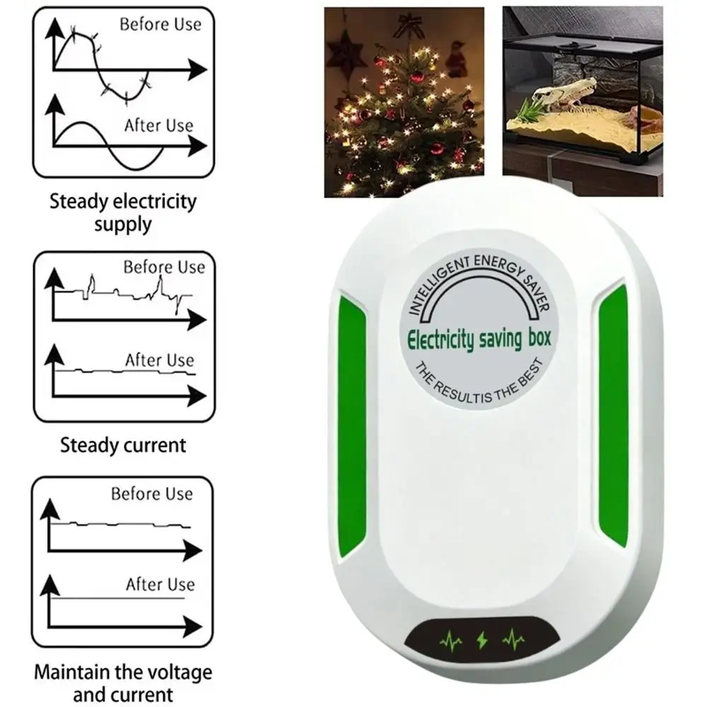 US/EU/UK Adapter Electricity Saving Box Stable Performance Power Save Electric Energy Saver Saver Cost Reducing Smart