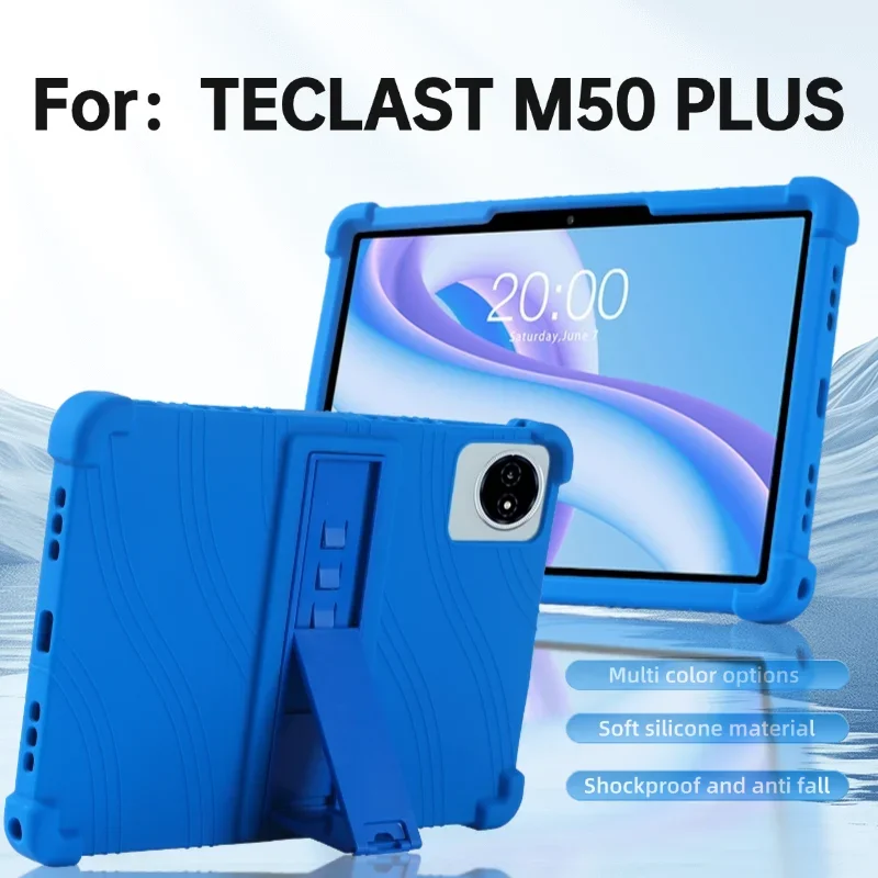 

Чехол для планшета TECLAST M50 Plus 10,1 дюйма, детский силиконовый регулируемый чехол-подставка для Teclast M50 Plus Soft