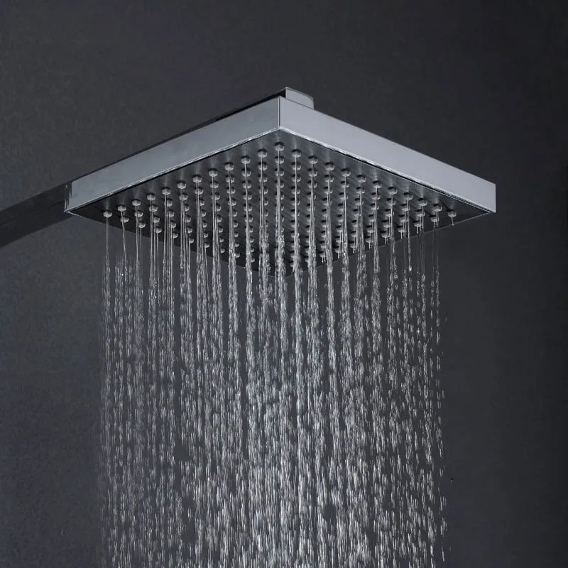 Shower Head Bathroom Accessories Square Shower Rainfall Shower Head Top Sprinkler Head Showers Stainless Steel Faucet