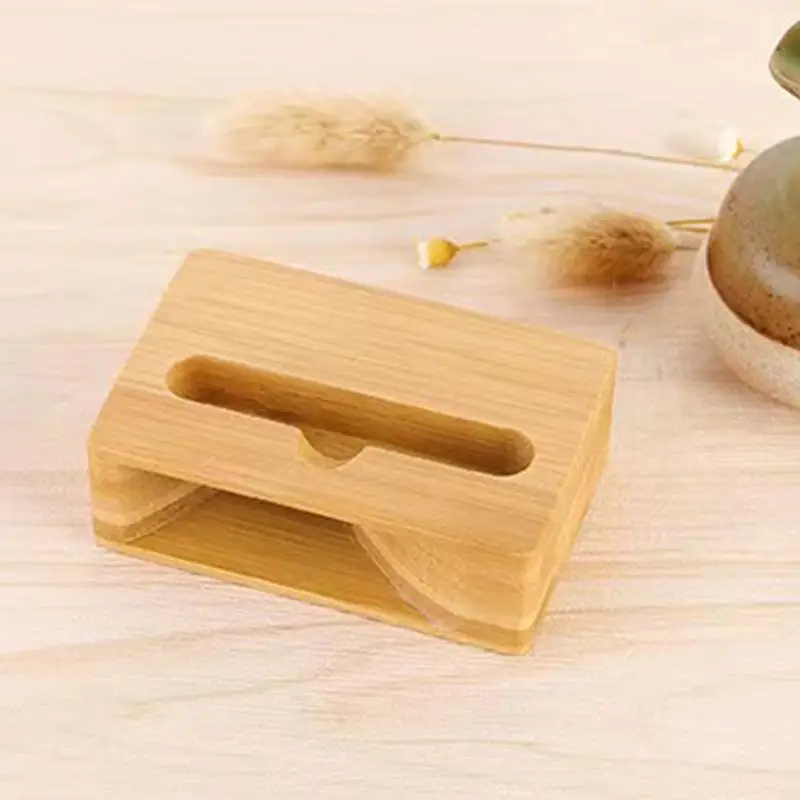 Multi-function Mobile Phone Bamboo Amplifier Mobile Phone Stand Creative Desktop Speaker Base Bamboo Wood Mobile Phone Rack