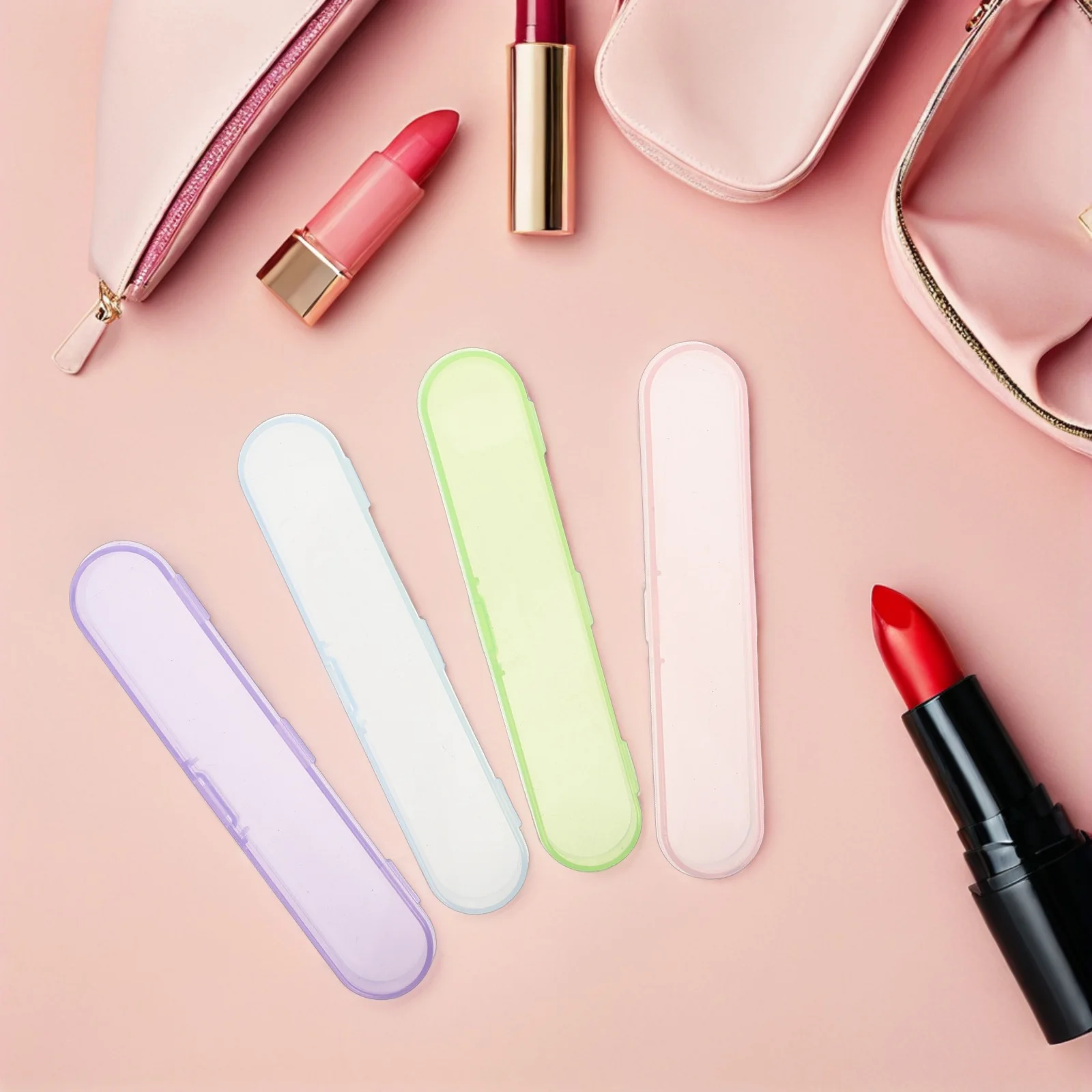 20 قطعة حقيبة تخزين أدوات التجميل البلاستيك الملقط المنظم المدمجة السفر ملاقط رمش حمل الحاويات حامل وقائي