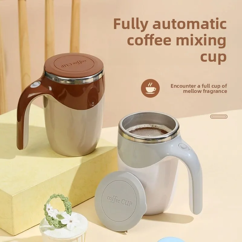Fully automatic coffee brewing cup - Stainless steel insulated cup - Large capacity portable hot and cold water bottle