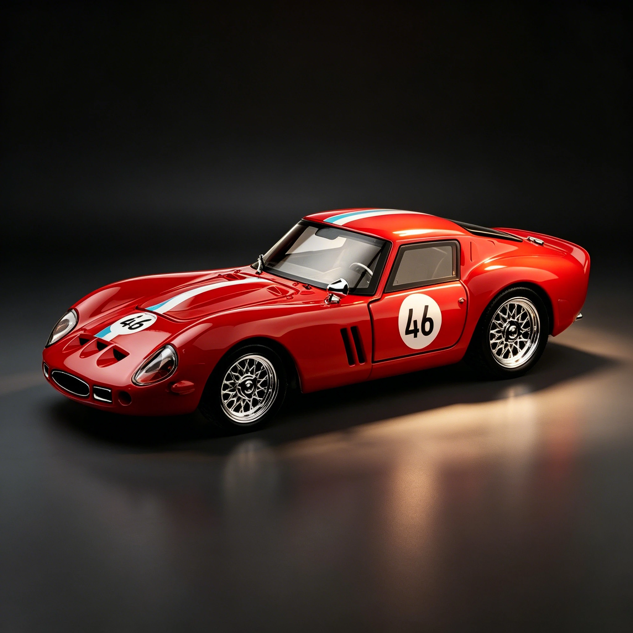 

1:32 Classic Racing 250 GTO Supercar Alloy Toy Car Model Sound and Light Comeback Collection Display Children's Gift