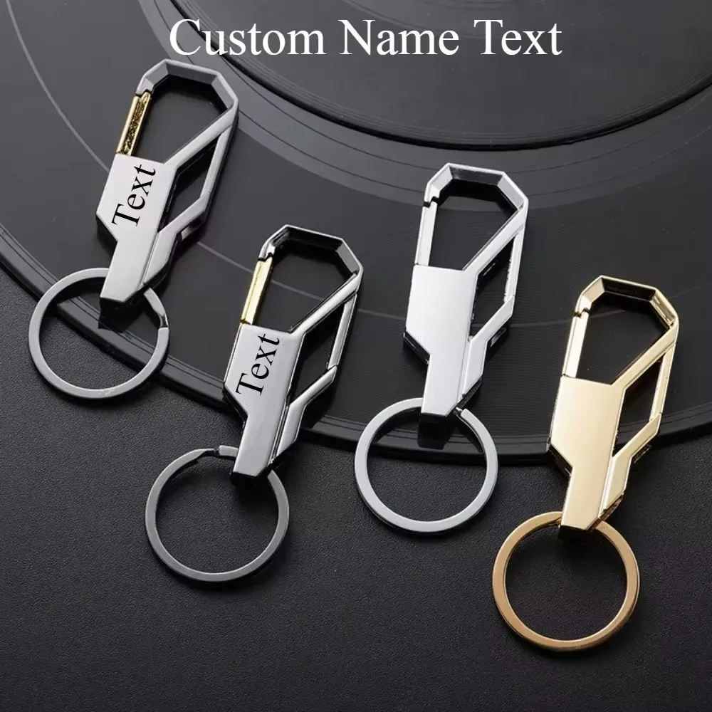 

Fashion Matte Finish Concise Metal Keychain for Car Motorcycle Keyring Creativity Custom Logo Name Key Chain Buckle Gift