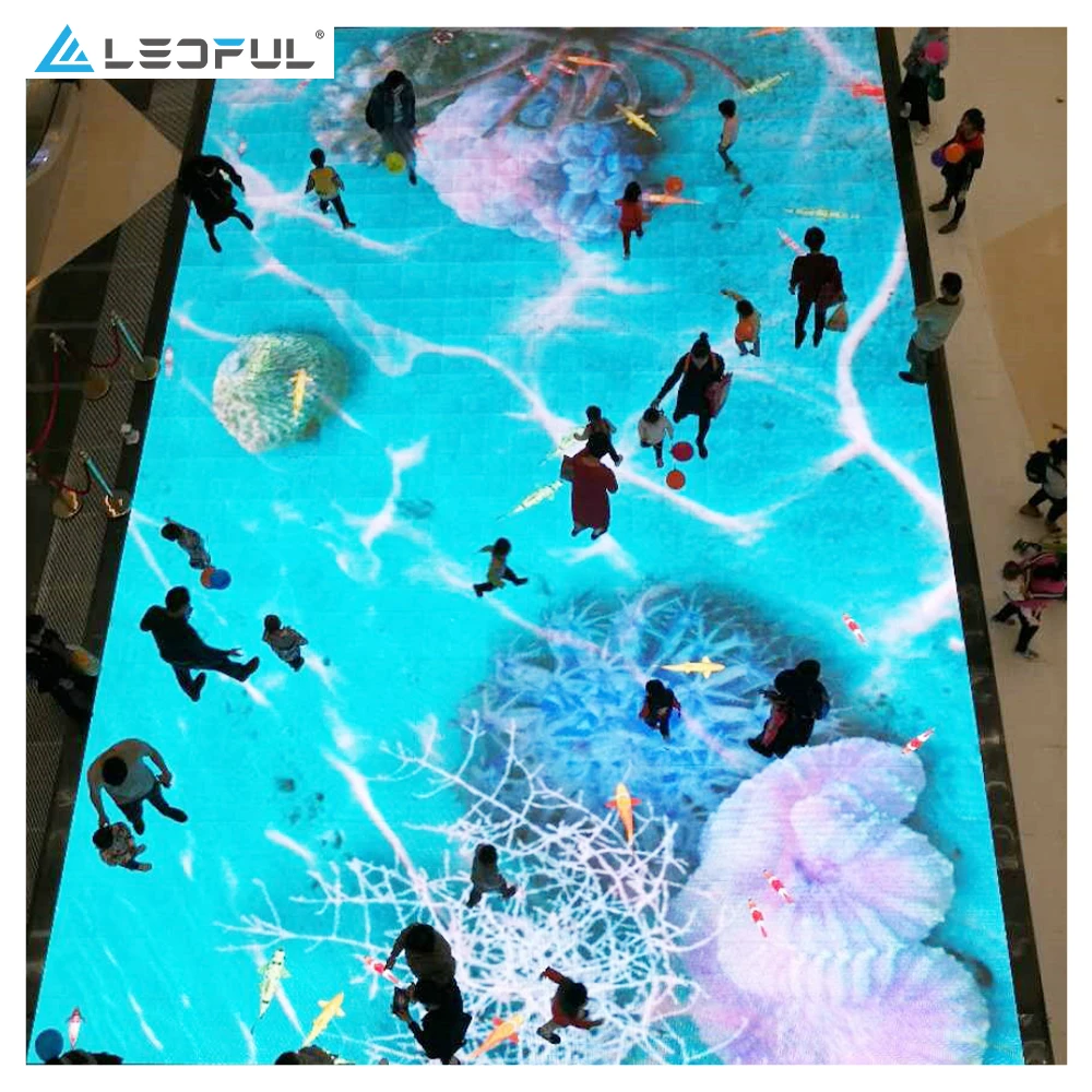 Impermeabile IP65 IP67 P2.5 P2.9 P3.91 P4.81 P5.2 P6 P6.25 Touch Interattivo Stage Dance Floor Schermo LED Display da pavimento