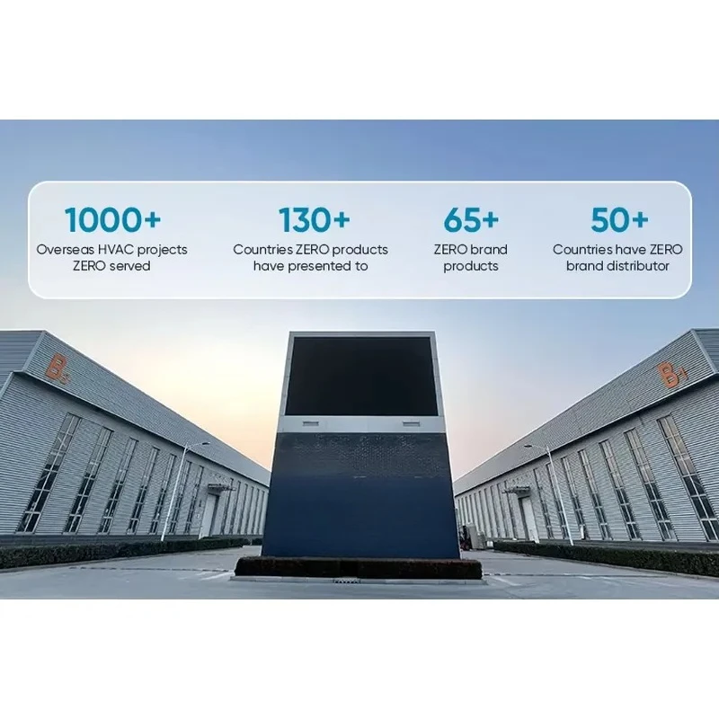 ZERO 2 Ton 5 Ton Heat Pump Rooftop Air Conditioner Inverter Unit Customized Design 50hz 60hz Packages DC R410a High