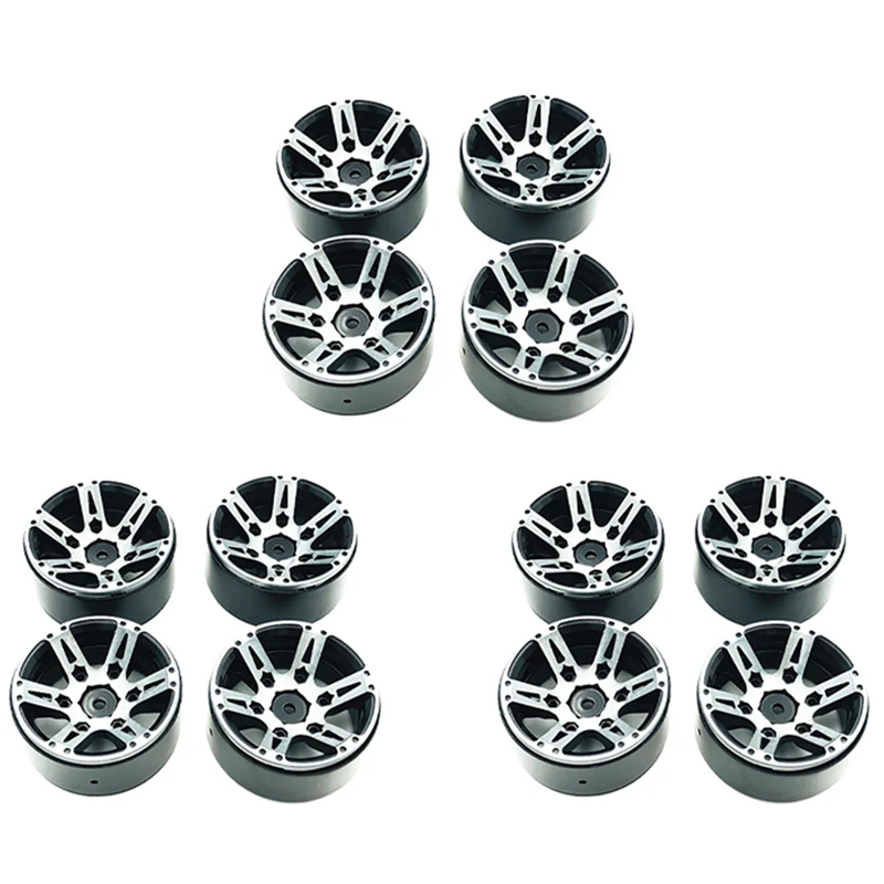 

12Pcs Rc Rock Crawler Wheel Rim 1.9 Inch Beadlock For 1/10 Axial Scx10 90046 Tamiya Cc01 D90 D110 Tf2 Traxxas Trx-4