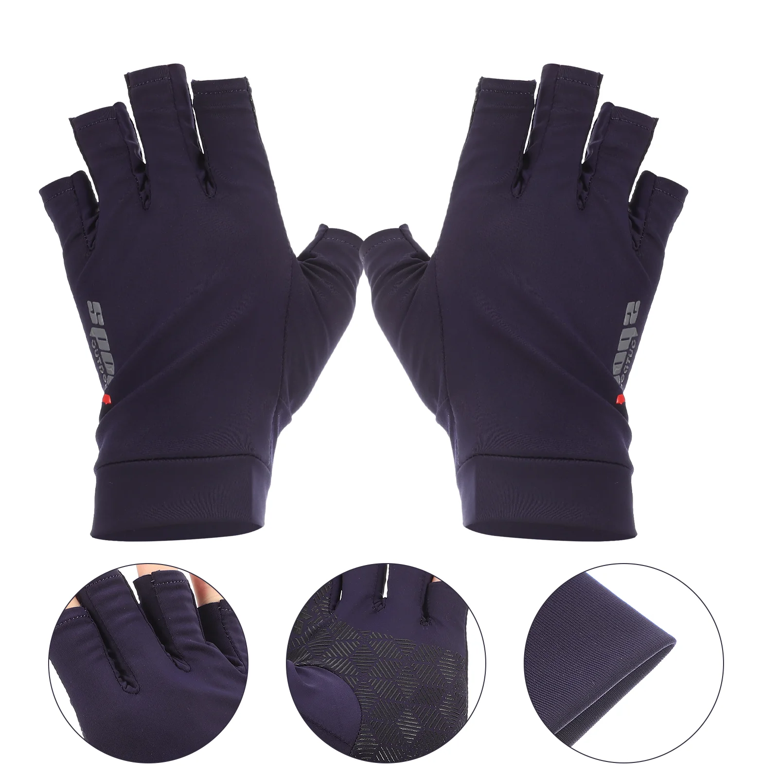

Half Finger Fitness Gloves Ice Silk Silicone Grip Breathable Comfortable Shockproof Anti Sweat Suitable Men Women Outdoor
