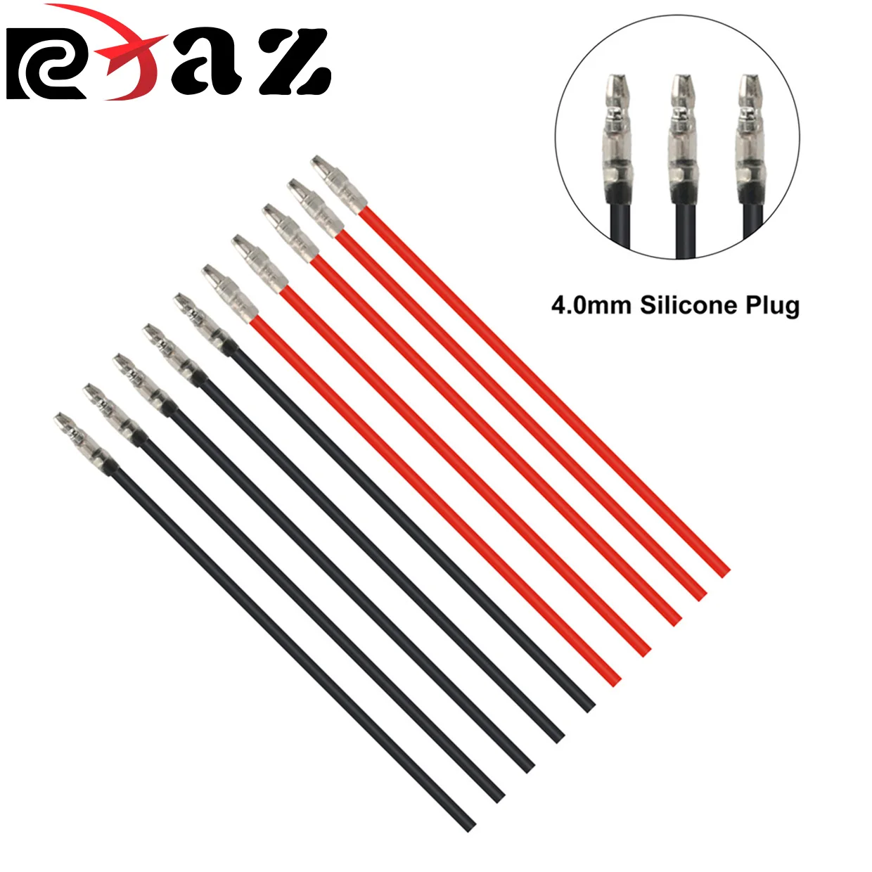 RCXAZ RC Motor Welding Wire Accessories 4.0mm Silicone Plug Replacements for Axial SCX10 Traxxas TRX4 D90 Redcat GEN8 Car Motor