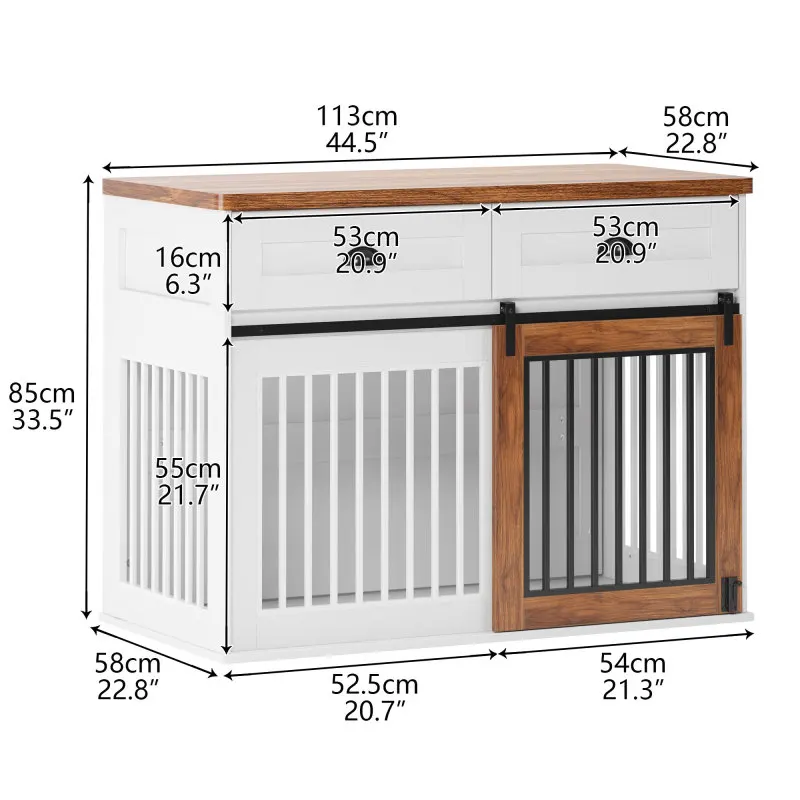 Heavy Duty Furniture style dog cage wooden dog cage double by dog cage side cabinet dog cage Dog crate