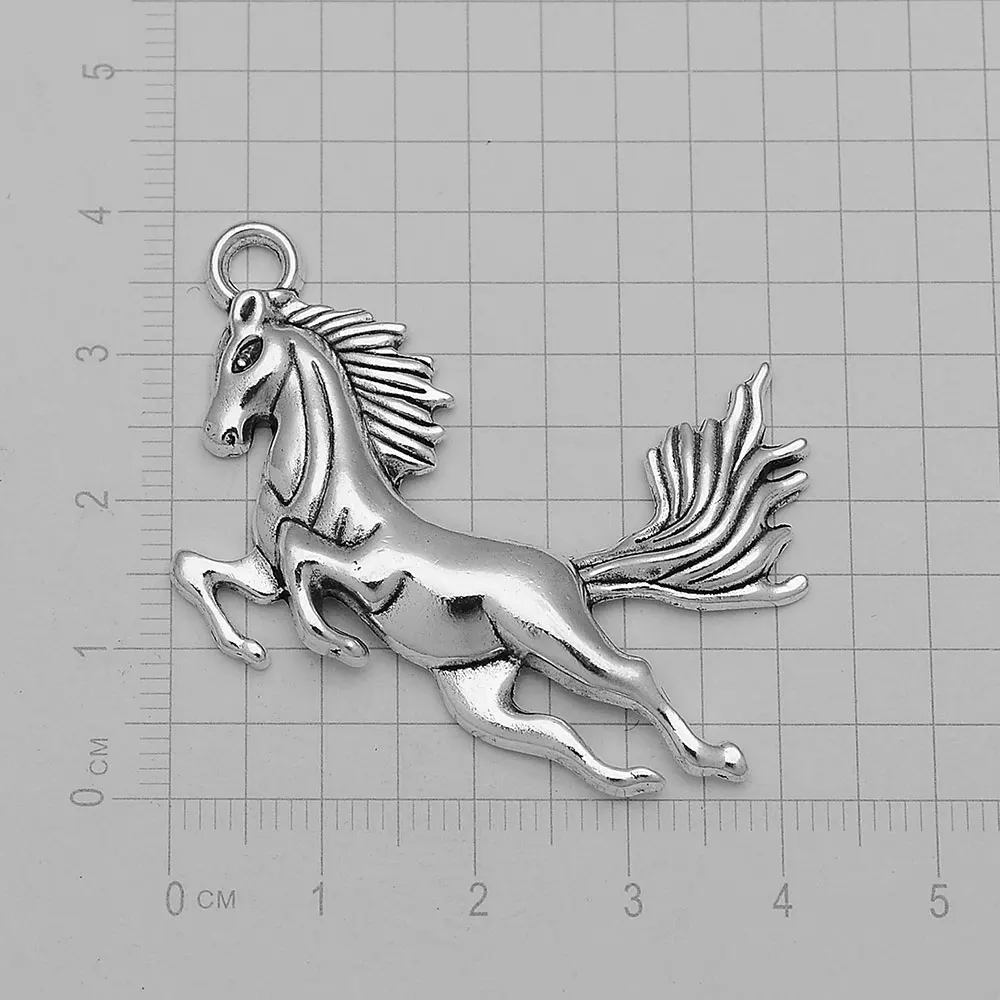 Antique Silver Plated Running Horse Head Animals Charms Zebra Pendants For Diy Jewelry Making Materials Supplies Accessories