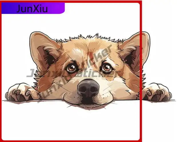 

Виниловая наклейка с изображением милой собачки в стиле аниме, водонепроницаемая, для автомобиля, ноутбука, окна, бампера, винтажная, крутая, забавная, уникальная