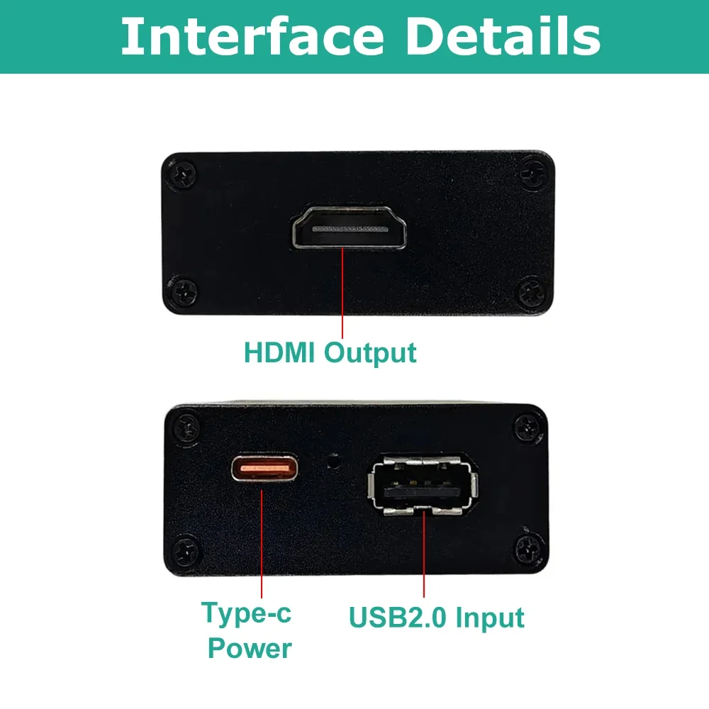 UVC USB to HDMI Video Converter 1080P USB Video to HDMI Display Adapter For Camera Monitoring Projector