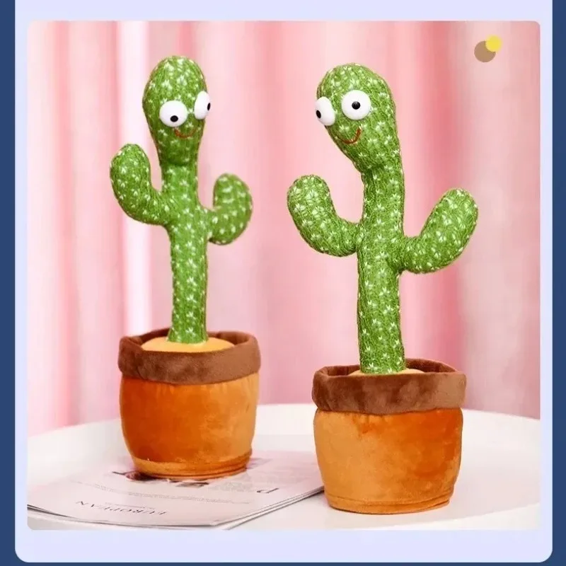 Decoración de mesa para el hogar, otoño, Halloween, Navidad, cactus mágico, planta artificial que baila y canta, regalo de cumpleaños