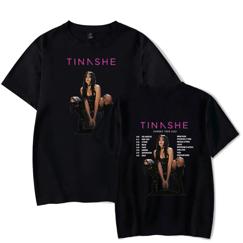 

Tinashe-t-shirt de manga curta para homem e mulher, unissexo, casual, moda, verão, 2019