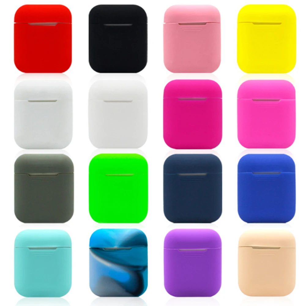 

Ultra-thin Silicone Cases For AirPod Wireless Earphone Protective Cover Box For Air Pod Case Accessories