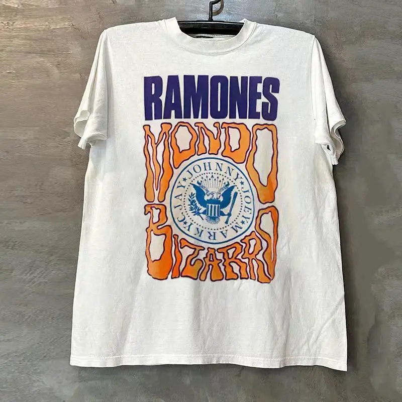 

Ramones Ramones Rock Band Men's Summer Casual Sports Cotton Short Sleeve T-Shirt Oldschool Harajuku American Trend Crew Neck