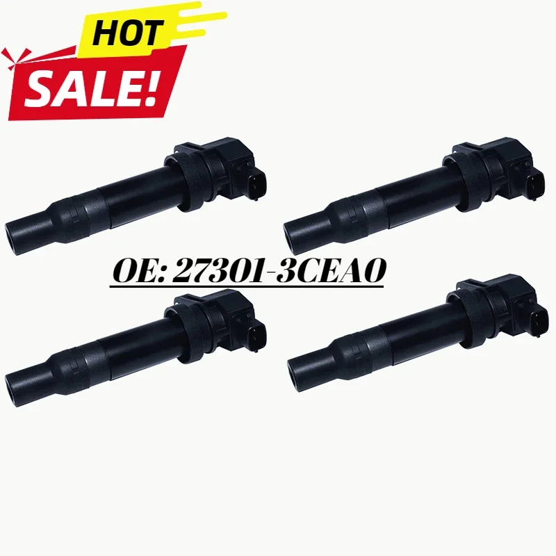 

4Pcs Engine Ignition Coils Replacement Parts Accessories For Hyundai Grandeur 27301-3CEA0 273013CEA0