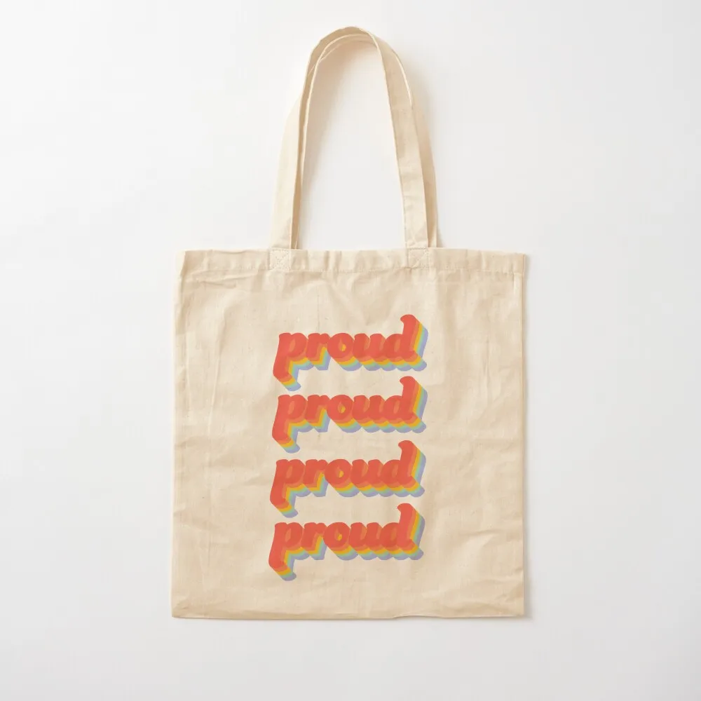 Proud Pride Vintage Letters Tote Bag Portable shopping bag Handbags women Customizable tote bag Women's tote