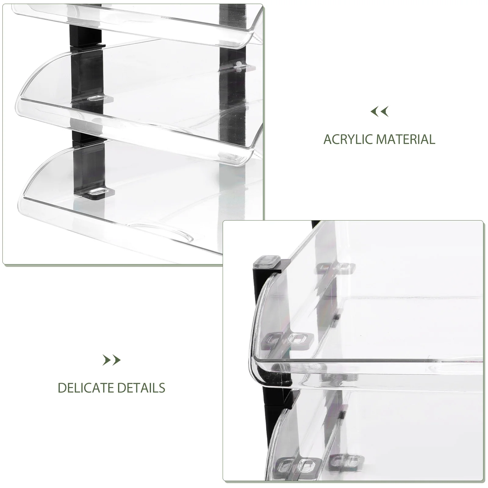 

Desktop Storage Rack Paper Tray Document Holder Organizer Letter Clear Trays for Office Tidy