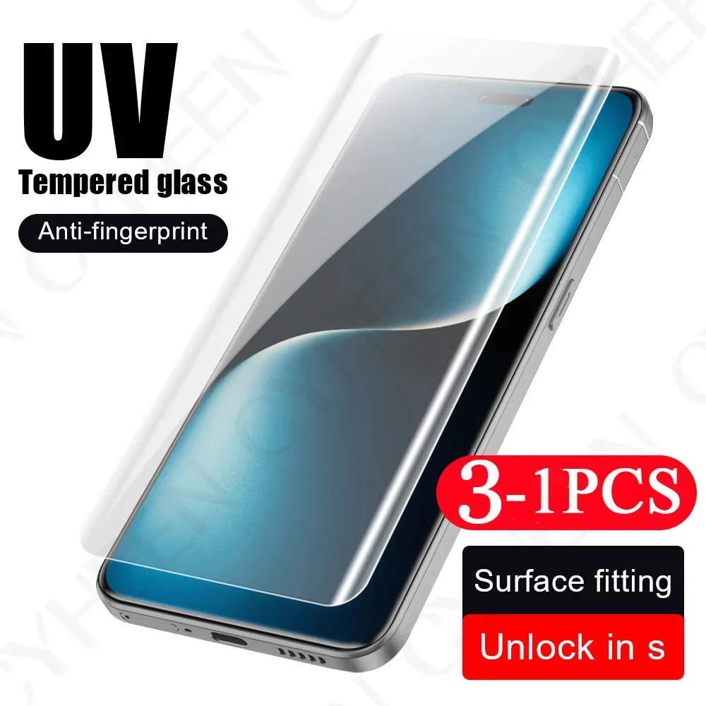 3/2/1 Pcs Full Cover UV Tempered Glass for Honor Magic 7 6 Pro 200 100 Protective Film 90 80 70 60 50 Pro Phone Screen Protector